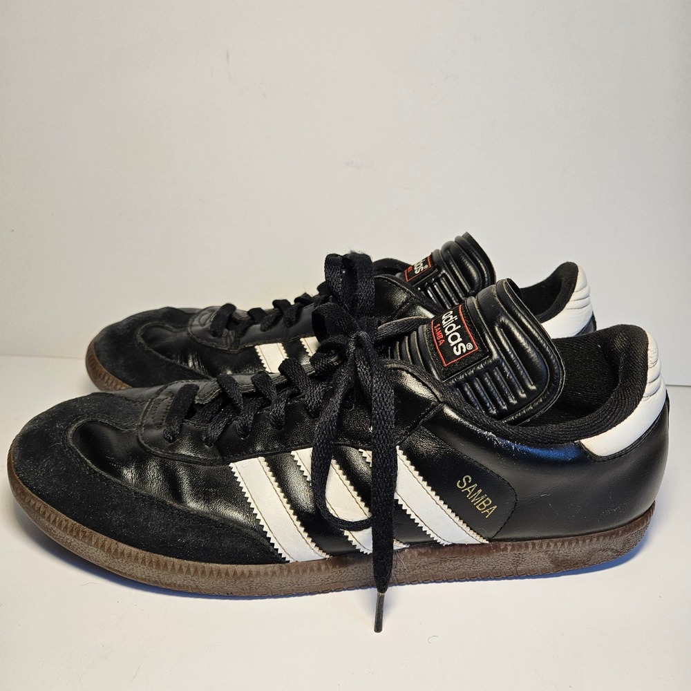 Adidas Samba Classic Mens Black White Gum Sole Soccer Shoes 034563 Size 10